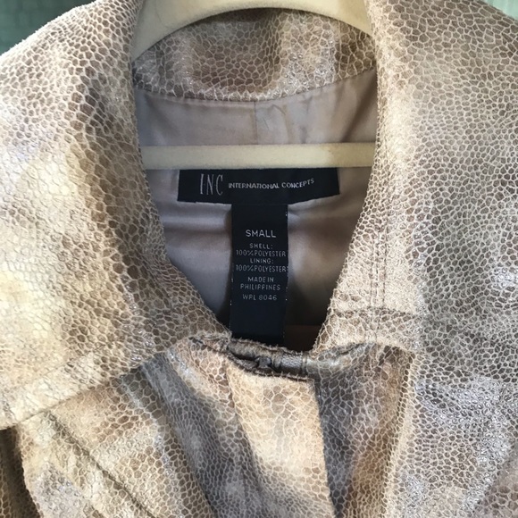 INC Faux Python Jacket. Small - Picture 2 of 4